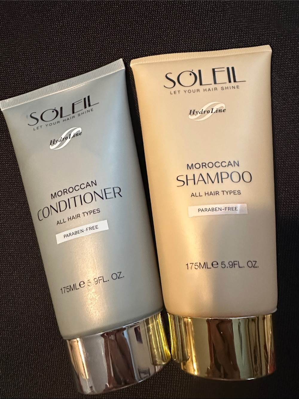 Soleil Moroccan Shampoo - Gold Bottle for All Hair Types 2 x $25